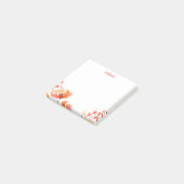 Eenvoudige Waterverf Bloemen Aangepaste Tekst Post-it® Notes (Schuin)