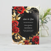 Eenvoudige Waterverf Bloemenbruiloft Save the Date (Staand voorkant)