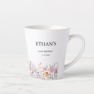 Eenvoudige Waterverf Bloemetuin Baby Shower Latte Mok
