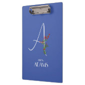 Eenvoudige waterverf bloemletter A Klembord (Links)