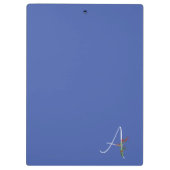 Eenvoudige waterverf bloemletter A Klembord (Achterkant)