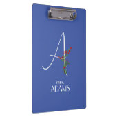 Eenvoudige waterverf bloemletter A Klembord (Rechts)