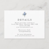 Eenvoudige Waterverf Blue Thistle Wedding Informatiekaartje (Voorkant)