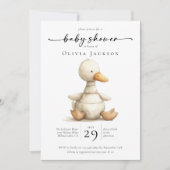 Eenvoudige Waterverf Boerderij eend Baby shower Kaart (Voorkant)