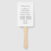 Eenvoudige Waterverf Botanisch huwelijksprogramma Handwaaier (Achterkant)