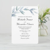 Eenvoudige waterverf botanische bladeren Elegante  Kaart (Staand voorkant)