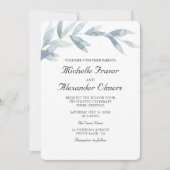 Eenvoudige waterverf botanische bladeren Elegante  Kaart (Voorkant)