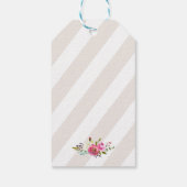 Eenvoudige Waterverf Bouquet "Love & Bedankt" Wedd Cadeaulabel (Achterkant)