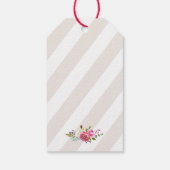 Eenvoudige Waterverf Bouquet Vrijgezellenfeest Har Cadeaulabel (Achterkant)