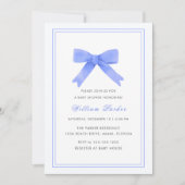 Eenvoudige Waterverf Bow Baby shower Kaart (Voorkant)