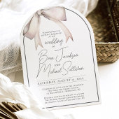 Eenvoudige Waterverf Bow Elegant Modern Arch Weddi Kaart