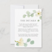 Eenvoudige Waterverf bruiloft | Details kaart (Voorkant)