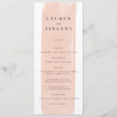 Eenvoudige Waterverf bruiloft programma Programmakaart (Voorkant)