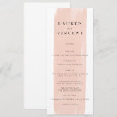 Eenvoudige Waterverf bruiloft programma Programmakaart (Voorkant / Achterkant)