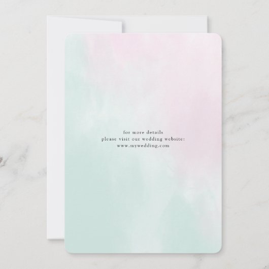 Eenvoudige Waterverf Bruiloft Save The Date Kaart (Achterkant)