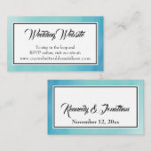 Eenvoudige Waterverf bruiloft website behuizing Ka Informatiekaartje (Voorkant / Achterkant)