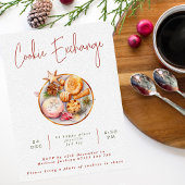 Eenvoudige Waterverf Christmas Cookie Exchange Par Kaart