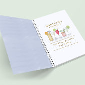 Eenvoudige Waterverf Cocktail Drinken Stijlvolle C Notitieboek