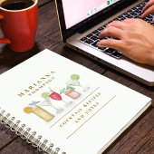 Eenvoudige Waterverf Cocktail Drinken Stijlvolle C Notitieboek