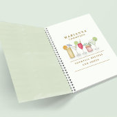 Eenvoudige Waterverf Cocktail Drinken Stijlvolle C Notitieboek