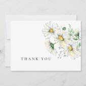 Eenvoudige Waterverf Daisies begrafenis Dank u Bedankkaart (Voorkant)