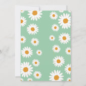 Eenvoudige Waterverf Daisy Baby shower Invitation Kaart (Achterkant)