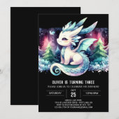 Eenvoudige Waterverf Dragon Verjaardag Kaart (Voorkant / Achterkant)