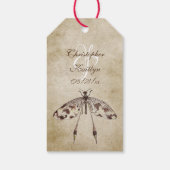Eenvoudige Waterverf Dragonfly bruiloft Cadeaulabel (Achterkant)