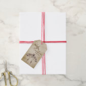 Eenvoudige Waterverf Dragonfly bruiloft Cadeaulabel (Met Touw)