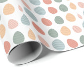 Eenvoudige Waterverf Easter Egg Spring Pattern Cadeaupapier (Rol Hoek)