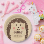 Eenvoudige waterverf Egel Birthday Papieren Bordje (Feest)