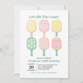 Eenvoudige Waterverf Elegant Pickleball Verjaardag Kaart (Voorkant)