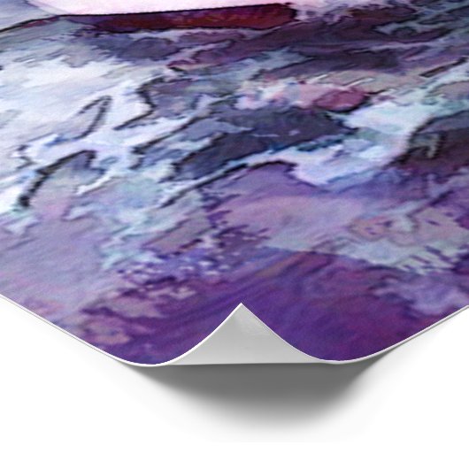 Eenvoudige waterverf en inkt van leaning Sailboat Poster (Hoek)