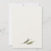 Eenvoudige Waterverf Eucalyptus Botanisch Verlovin Kaart (Achterkant)