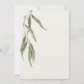 Eenvoudige Waterverf Eucalyptus Botanisch Verlovin Kaart (Achterkant)