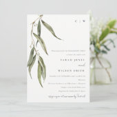 Eenvoudige Waterverf Eucalyptus Botanisch Verlovin Kaart (Staand voorkant)