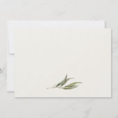 Eenvoudige Waterverf eucalyptus botanische bruilof Bedankkaart (Achterkant)
