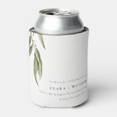 Eenvoudige Waterverf eucalyptus botanische bruilof Blikjeskoeler (Blikje Voorkant)