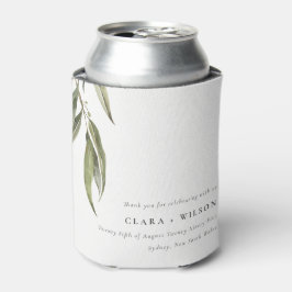 Eenvoudige Waterverf eucalyptus botanische bruilof Blikjeskoeler