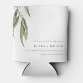 Eenvoudige Waterverf eucalyptus botanische bruilof Blikjeskoeler (Voorkant)