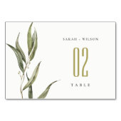 Eenvoudige Waterverf eucalyptus botanische bruilof Kaart (Achterkant)