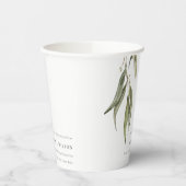 Eenvoudige Waterverf eucalyptus botanische bruilof Papieren Bekers (Links)