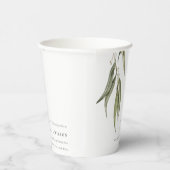 Eenvoudige Waterverf eucalyptus botanische bruilof Papieren Bekers (Rechts)