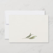 Eenvoudige Waterverf eucalyptus botanische bruilof RSVP Kaartje (Achterkant)