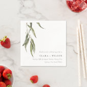 Eenvoudige Waterverf eucalyptus botanische bruilof Servet (Insitu)