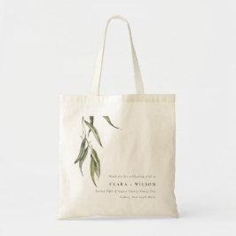 Eenvoudige Waterverf eucalyptus botanische bruilof Tote Bag