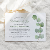 Eenvoudige Waterverf Eucalyptus Celebration of Lif Kaart