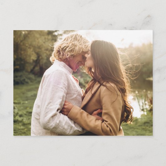 Eenvoudige Waterverf eucalyptus foto bruiloft Uitnodiging Briefkaart (Achterkant)