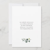 Eenvoudige Waterverf Eucalyptus Weddenschap Save The Date (Achterkant)