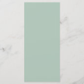 Eenvoudige Waterverf Eucalyptus Witte Rozen Bruilo Menu (Achterkant)